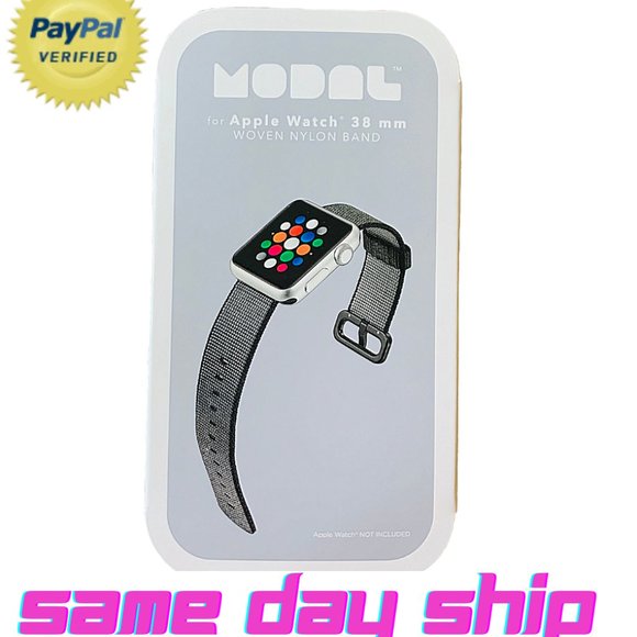 Apple Sport Watch Band 38 MM Black Nylon band - Picture 1 of 2